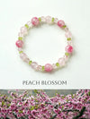 Peach Blossom Rose & Strawberry Quartz Bracelet