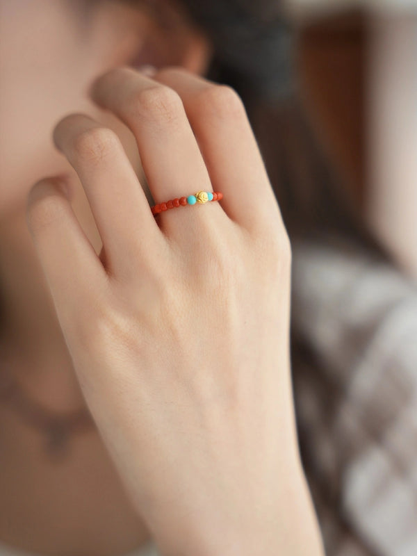 Sky / Blush / Leaf Crystal Ring