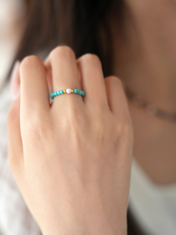 Sky / Blush / Leaf Crystal Ring