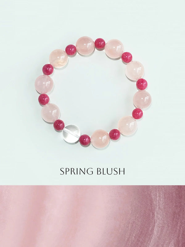 Spring Blush Rose Quartz & Rhodonite Bracelet