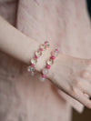 Spring Blush Rose Quartz & Rhodonite Bracelet