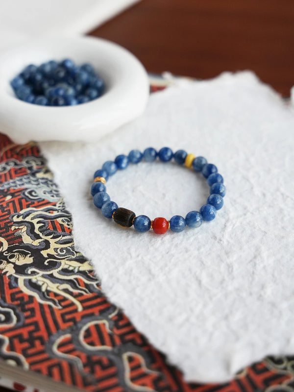 Teal Brocade Kyanite Bracelet