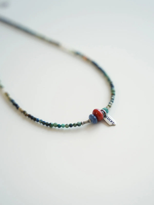 Floating Mist Phoenix Stone & Red Agate Necklace