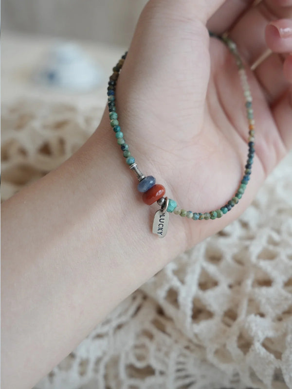 Floating Mist Phoenix Stone & Red Agate Necklace