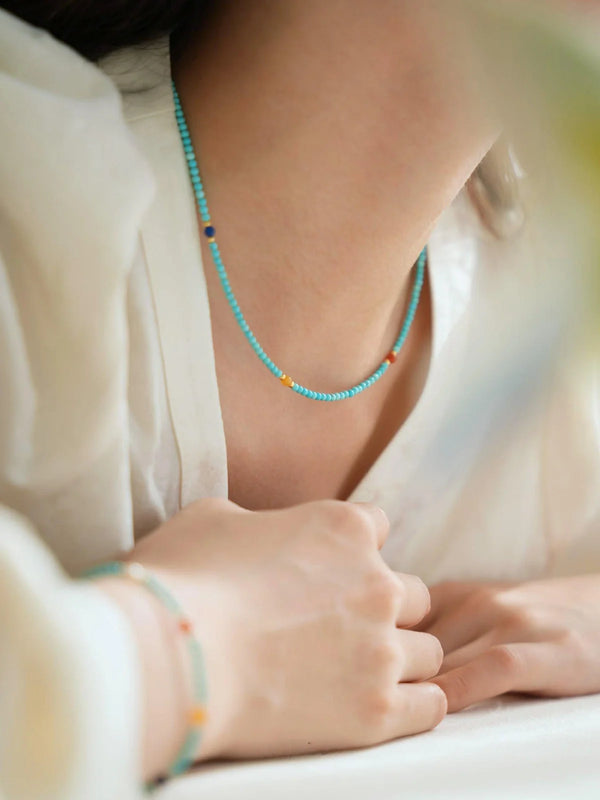 Bamboo Shadows Turquoise Necklace