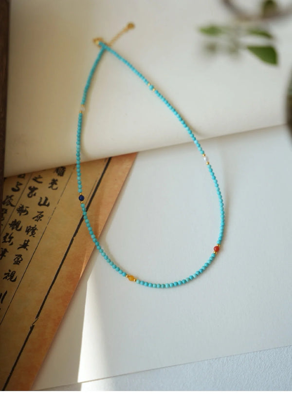 Bamboo Shadows Turquoise Necklace