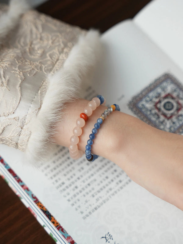 Misty Hill Rose Chalcedony Bracelet